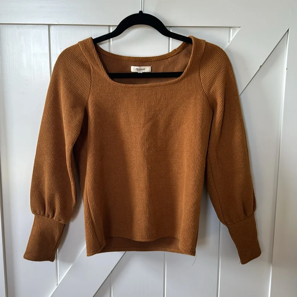 Madewell ottoman sqaure neck in autumn - Picture 6 of 16